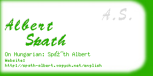 albert spath business card